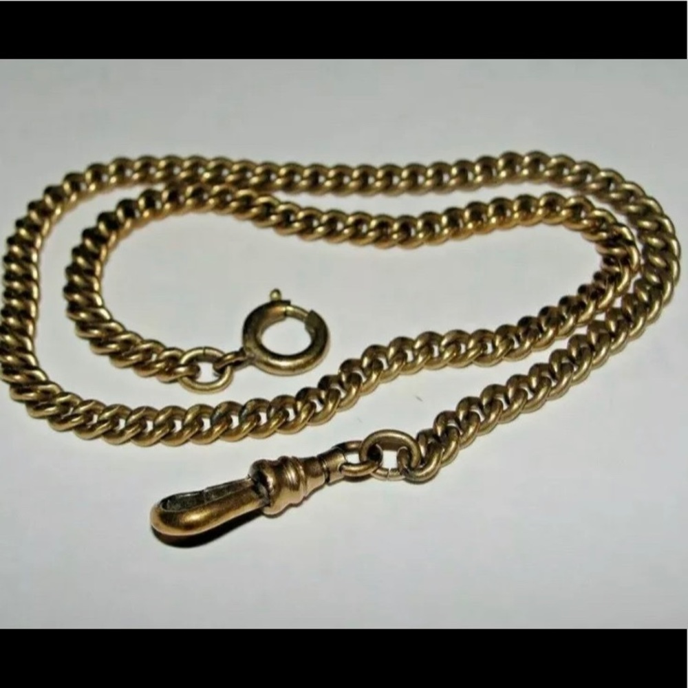 VINTAGE 1/20 12K GF ALVIN POCKET WATCH CHAIN